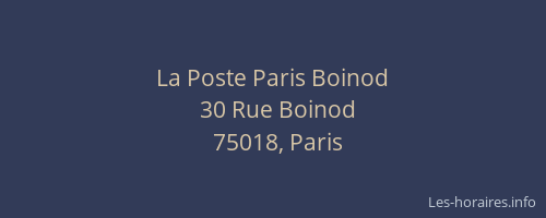 La Poste Paris Boinod