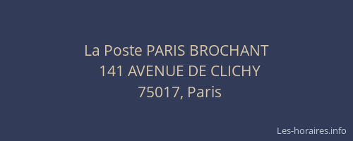 La Poste PARIS BROCHANT