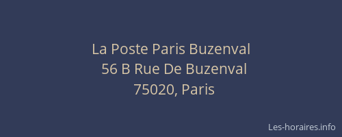 La Poste Paris Buzenval
