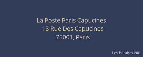 La Poste Paris Capucines