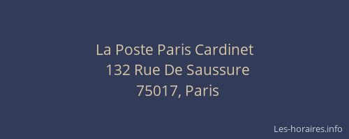 La Poste Paris Cardinet