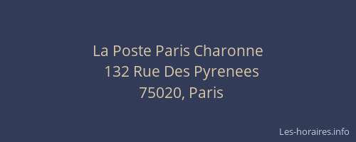 La Poste Paris Charonne