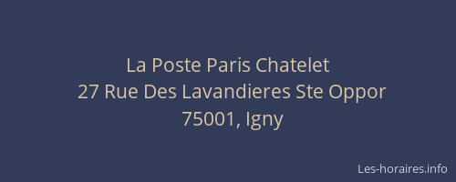 La Poste Paris Chatelet