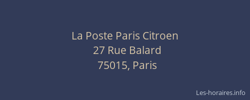 La Poste Paris Citroen
