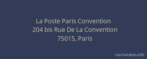 La Poste Paris Convention