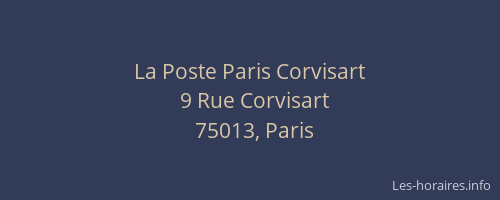 La Poste Paris Corvisart