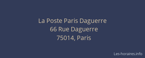 La Poste Paris Daguerre