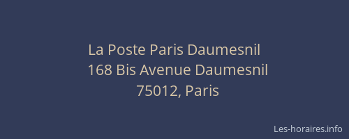 La Poste Paris Daumesnil