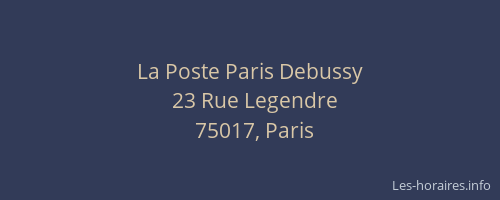 La Poste Paris Debussy