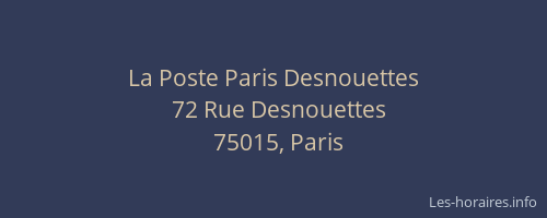 La Poste Paris Desnouettes