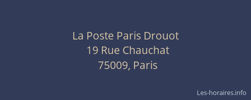 La Poste Paris Drouot