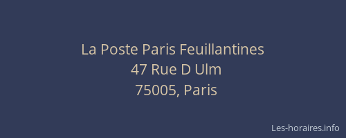 La Poste Paris Feuillantines