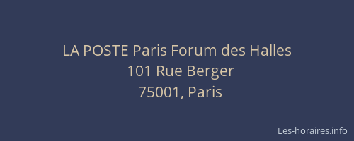 LA POSTE Paris Forum des Halles