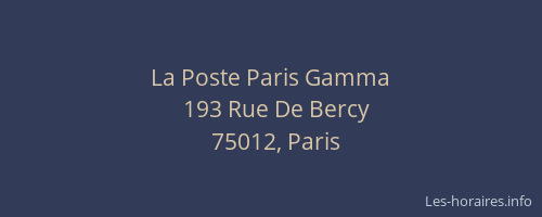 La Poste Paris Gamma