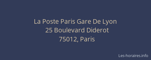 La Poste Paris Gare De Lyon