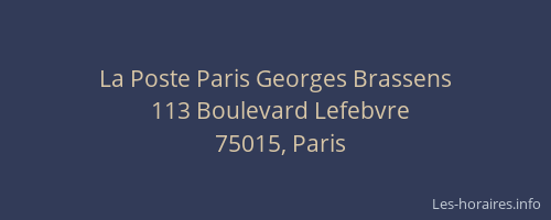 La Poste Paris Georges Brassens