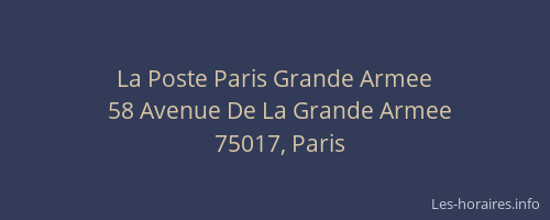 La Poste Paris Grande Armee