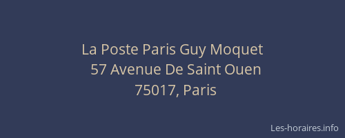La Poste Paris Guy Moquet