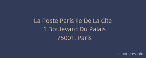 La Poste Paris Ile De La Cite