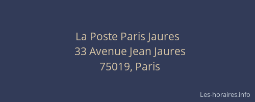 La Poste Paris Jaures