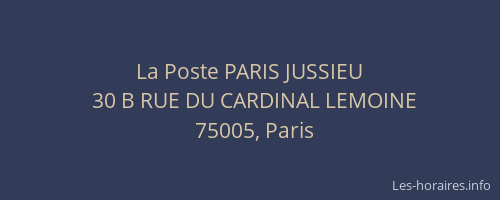 La Poste PARIS JUSSIEU