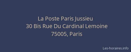 La Poste Paris Jussieu