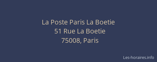 La Poste Paris La Boetie