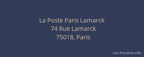 La Poste Paris Lamarck