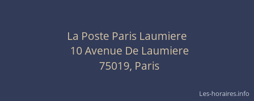 La Poste Paris Laumiere