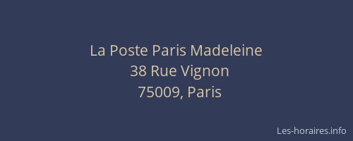 La Poste Paris Madeleine