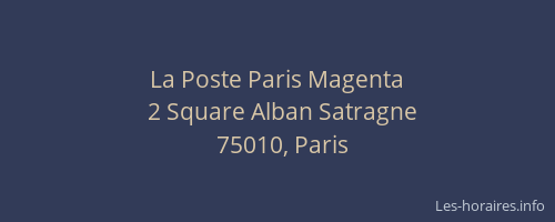 La Poste Paris Magenta
