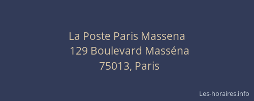 La Poste Paris Massena