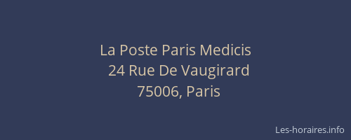 La Poste Paris Medicis
