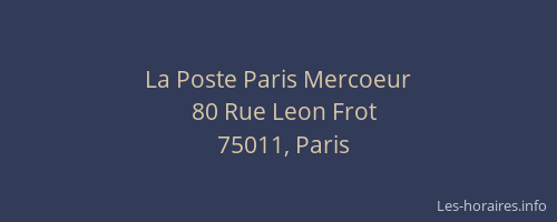 La Poste Paris Mercoeur