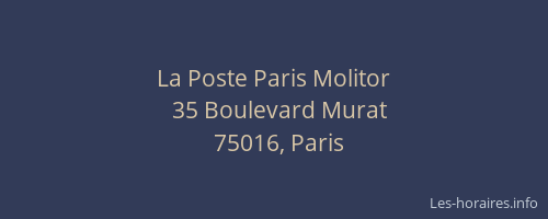 La Poste Paris Molitor