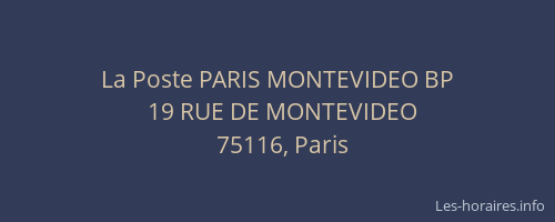 La Poste PARIS MONTEVIDEO BP