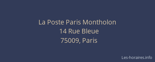 La Poste Paris Montholon