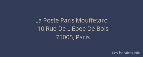 La Poste Paris Mouffetard