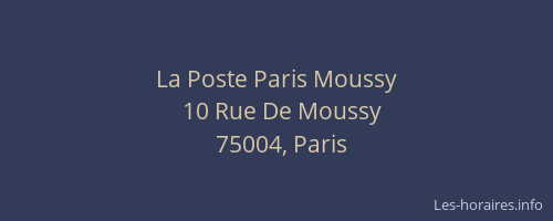 La Poste Paris Moussy