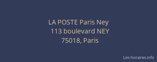 LA POSTE Paris Ney