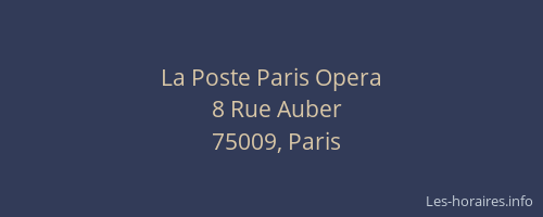 La Poste Paris Opera