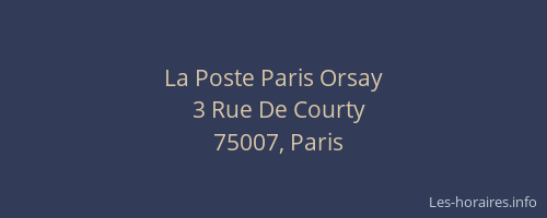 La Poste Paris Orsay