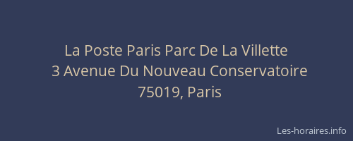 La Poste Paris Parc De La Villette