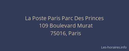 La Poste Paris Parc Des Princes