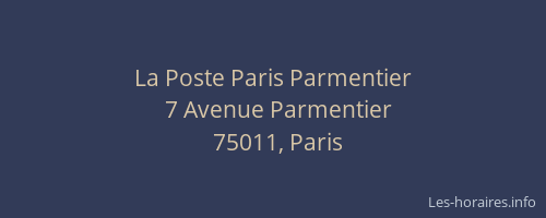La Poste Paris Parmentier