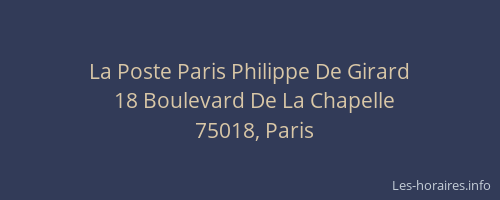 La Poste Paris Philippe De Girard