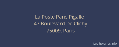 La Poste Paris Pigalle