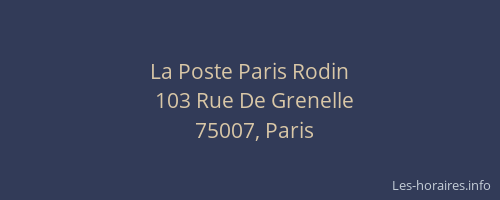 La Poste Paris Rodin