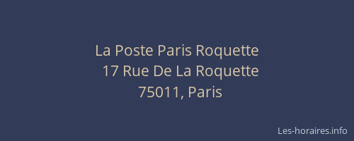 La Poste Paris Roquette