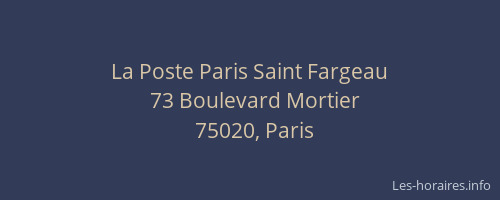 La Poste Paris Saint Fargeau